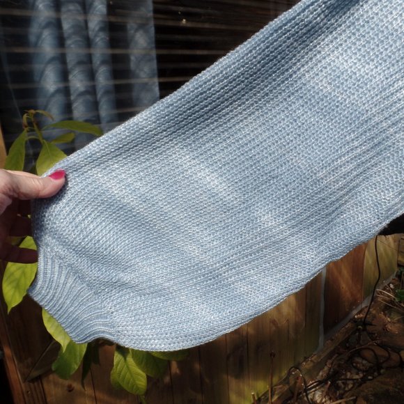 Just Fab light blue lurex sweater – wide sleeve with cuff - Picture 4 of 4